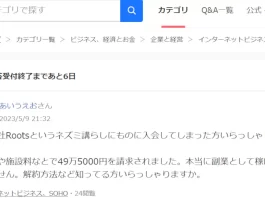株式会社Rootsのインスタ副業の口コミ