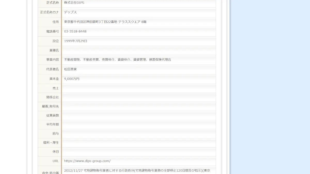 株式会社DIPS,松田真実の評判