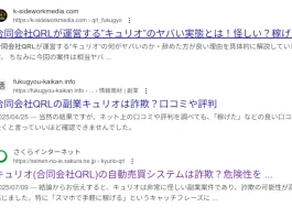 合同会社QRLのキュリオの評判