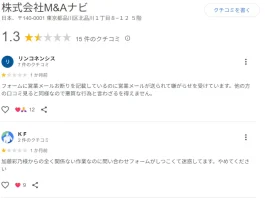 瀧田雄介(株式会社M＆Aナビ)の口コミ